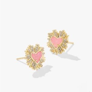 Dolly Parton x Kendra Scott Ari Heart Gold Stud Earrings